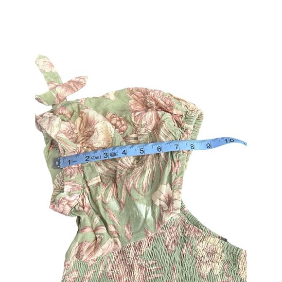 Agua Bendita Target Smocked Tiered Romantic Floral Tile Puff Sleeve Dress Large - Picture 12 of 13